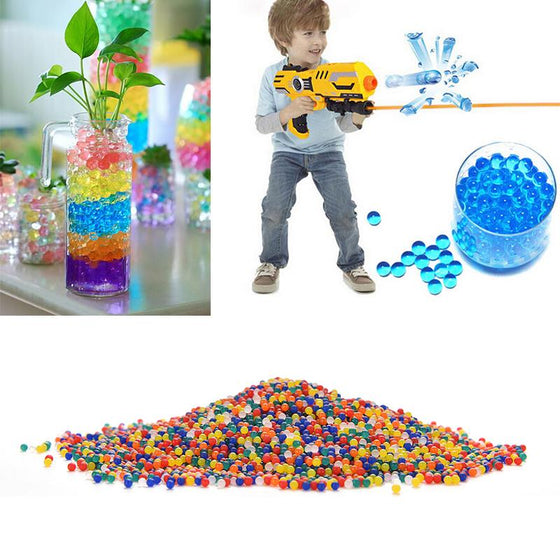 Water Beads Aqua With syringe Magic Filler Rainbow Mix Kids Children  Crystal Soil Soft Bullets hydrogel Guns Accessories Toys
